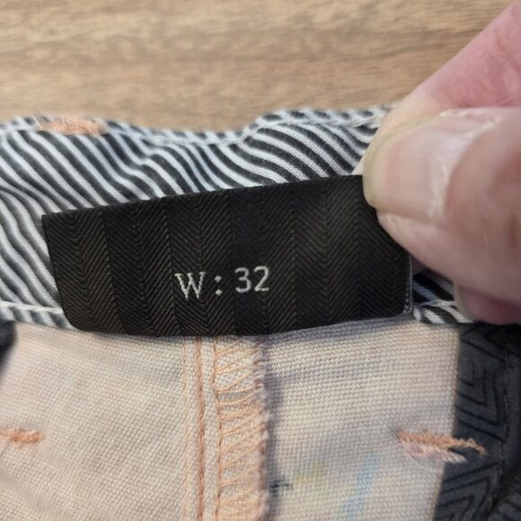 🔴 Jachs Shorts Mens 32 Surfer Print Bleecker Stretch Casual Chino Summer Beach - Picture 9 of 16